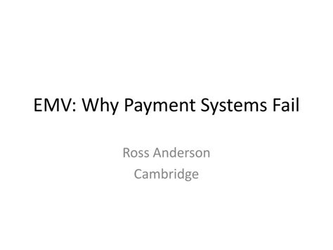 how smart card payment systems fail|EMV: why payment systems fail .